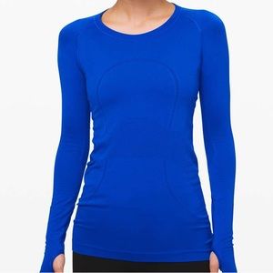 Blue Lululemon Long Sleeve Swiftly Tech